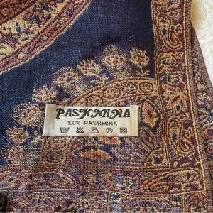 100% Pashmina Paisley Scarf Cashmere Wraps Shawls Patterned